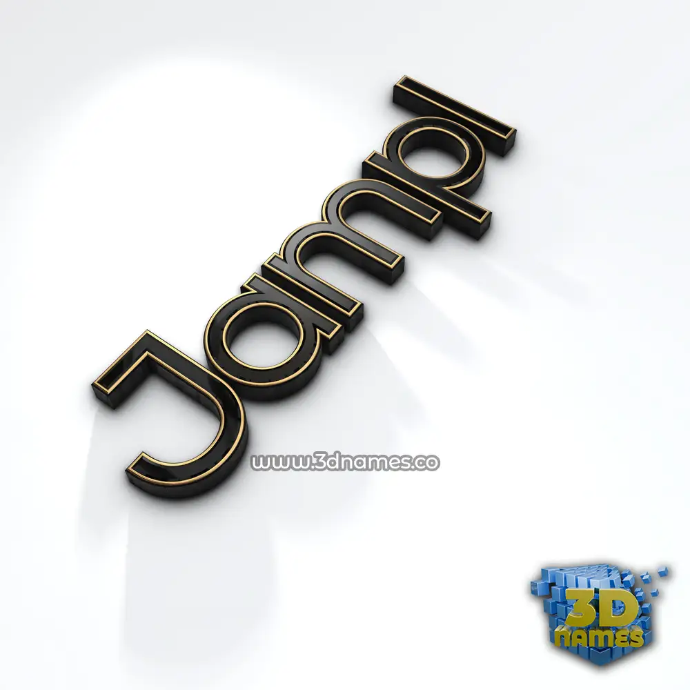 jampl in Black'n'White style - 3D name wallpaper