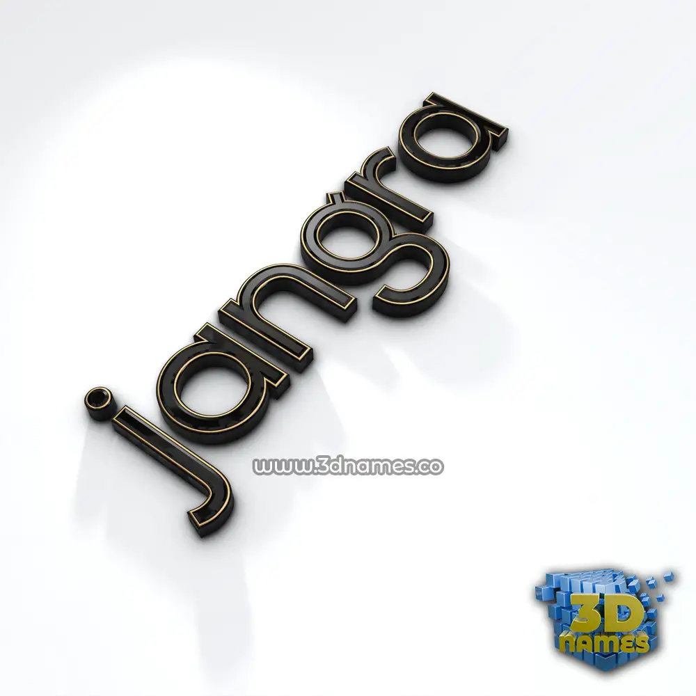 jangra in Black'n'White style - 3D name wallpaper