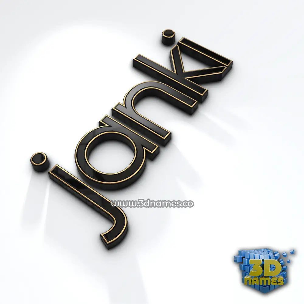 janki in Black'n'White style - 3D name wallpaper