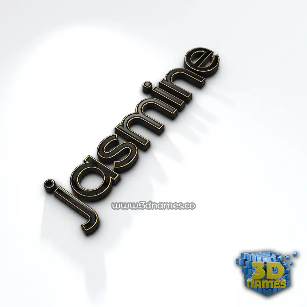 jasmine in Black'n'White style - 3D name wallpaper