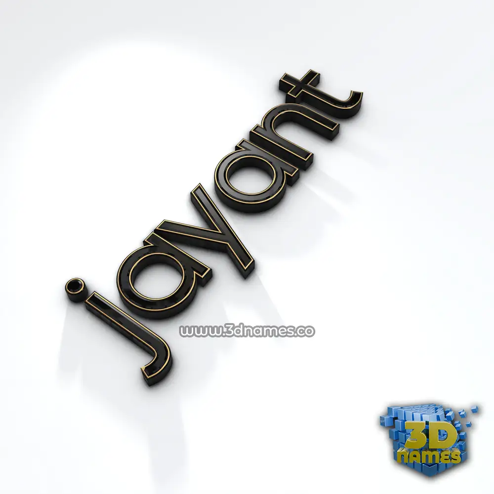 jayant in Black'n'White style - 3D name wallpaper