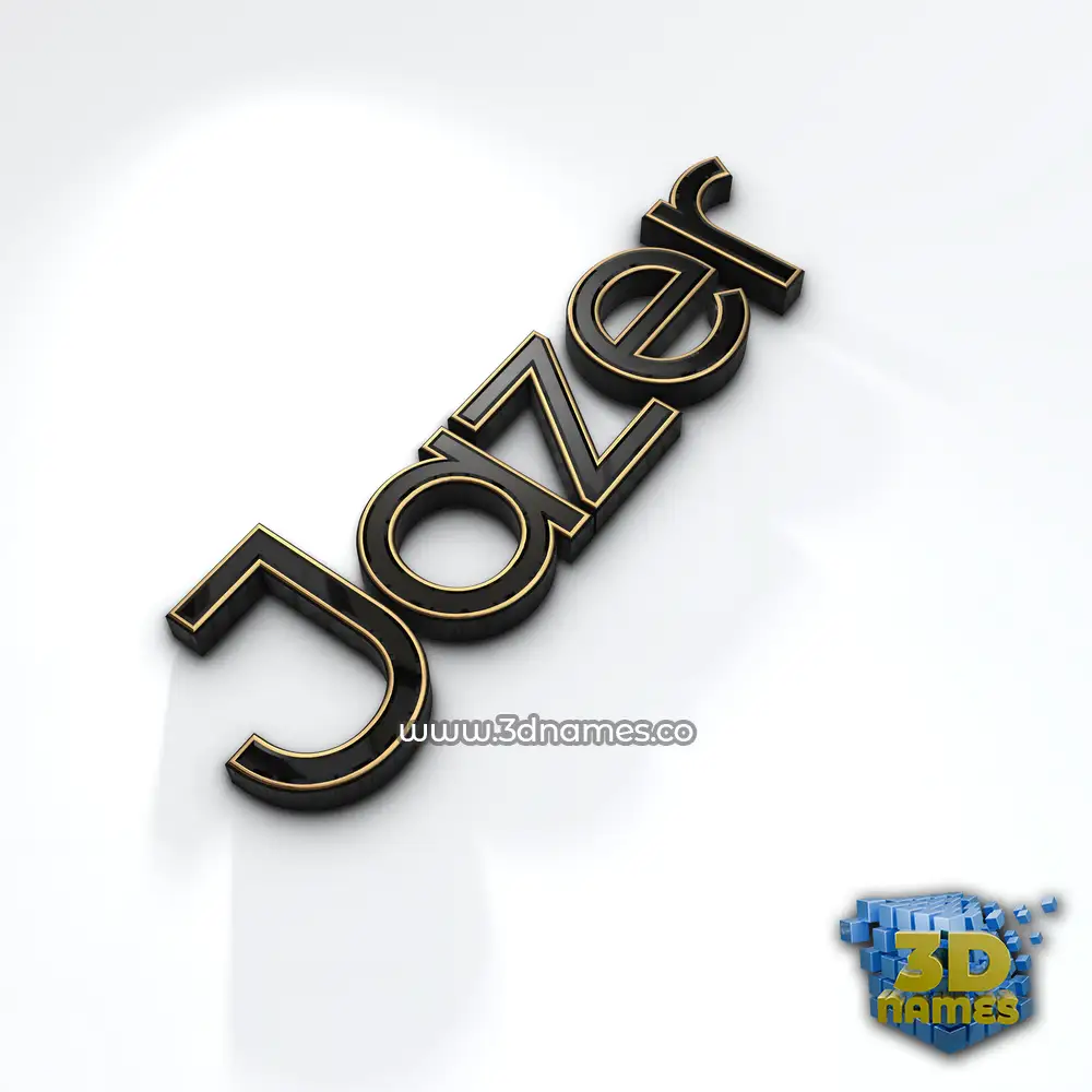 jazer in Black'n'White style - 3D name wallpaper