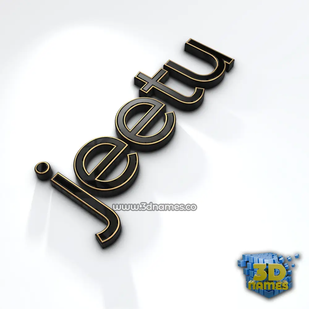 jeetu in Black'n'White style - 3D name wallpaper