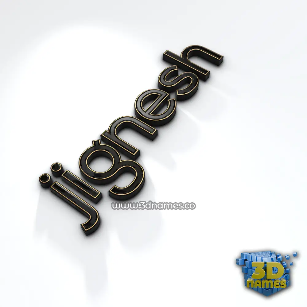 jignesh in Black'n'White style - 3D name wallpaper