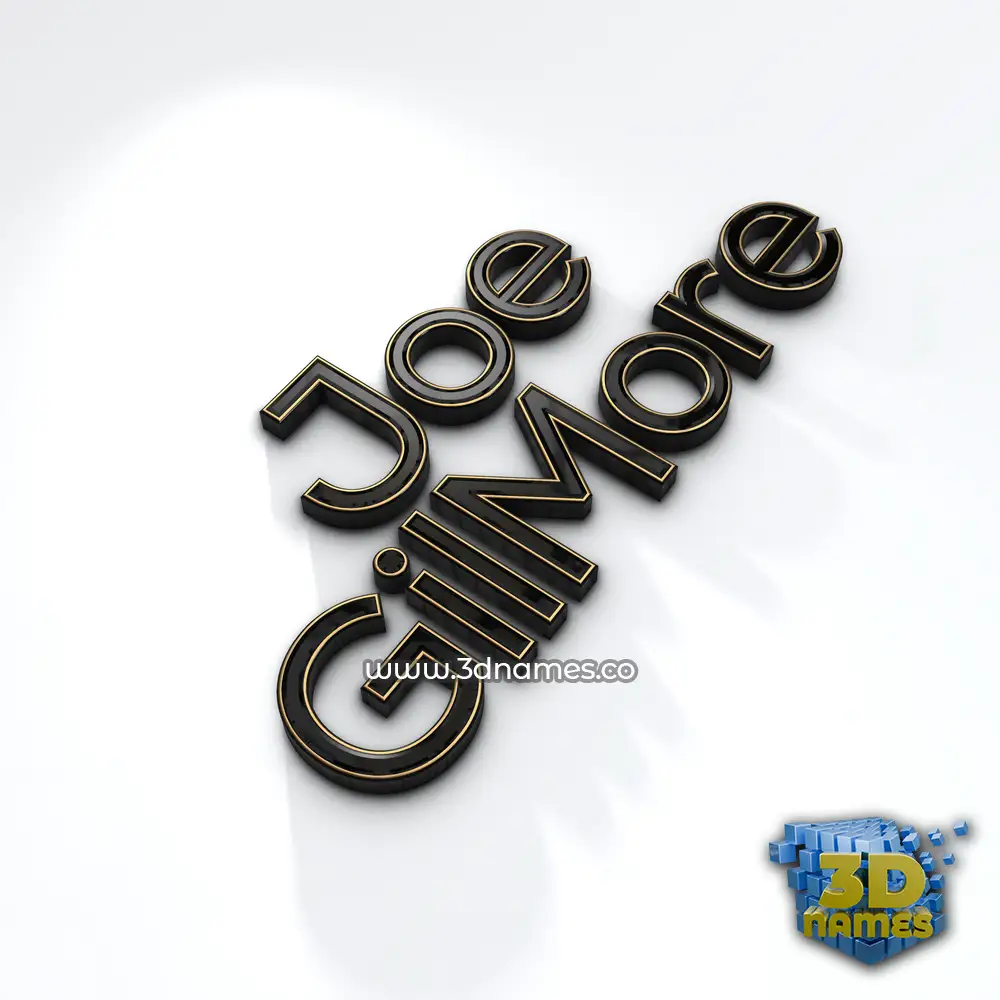 joe gilmore in Black'n'White style - 3D name wallpaper