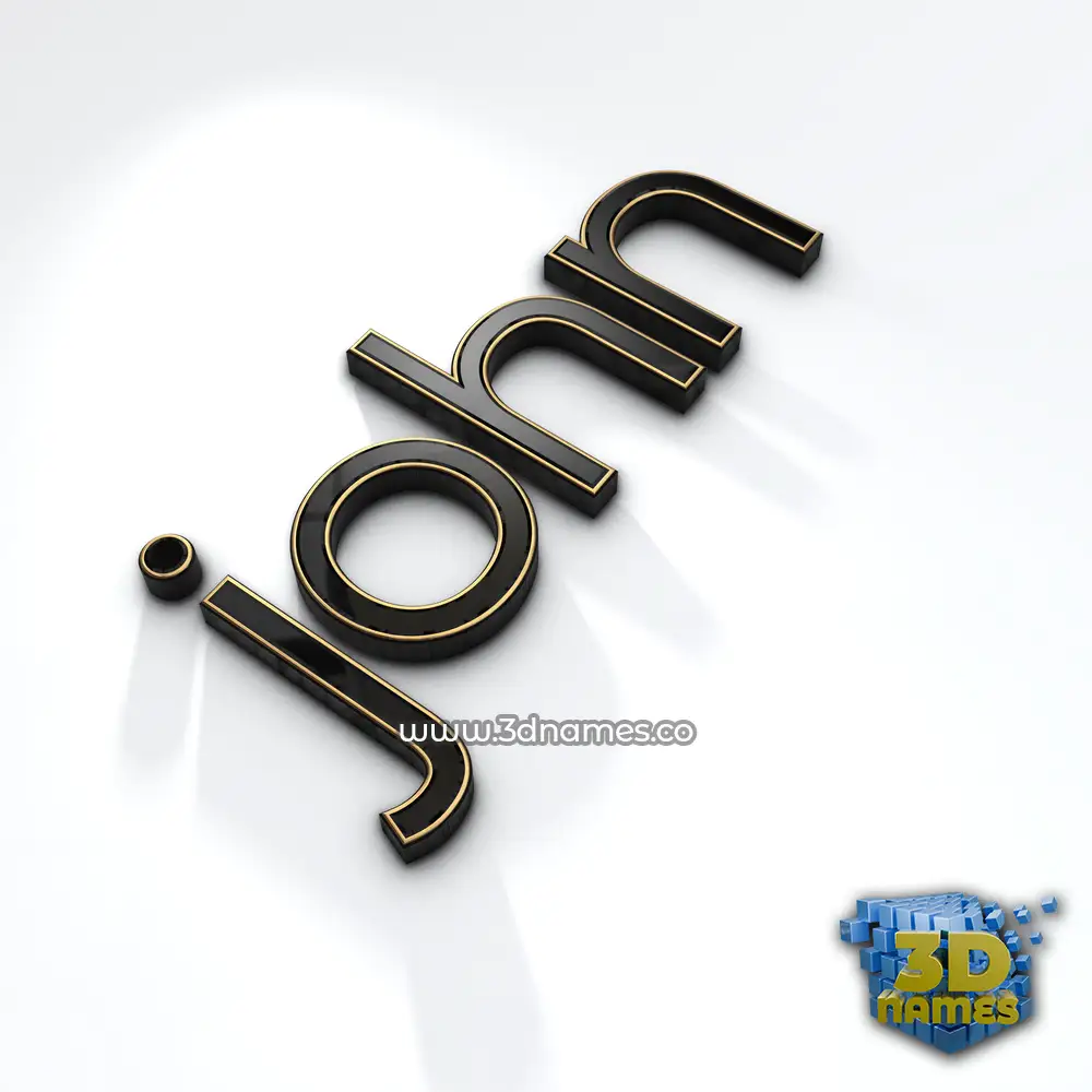 john in Black'n'White style - 3D name wallpaper