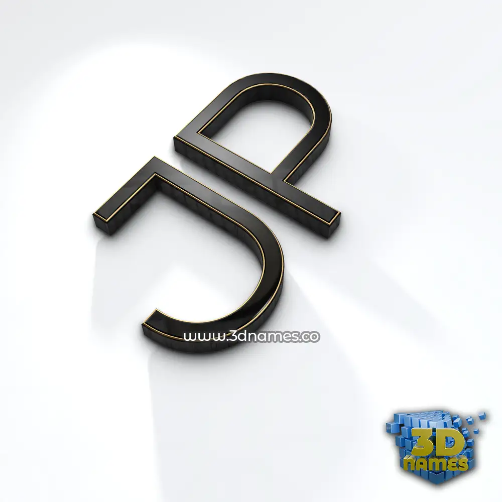 jp in Black'n'White style - 3D name wallpaper