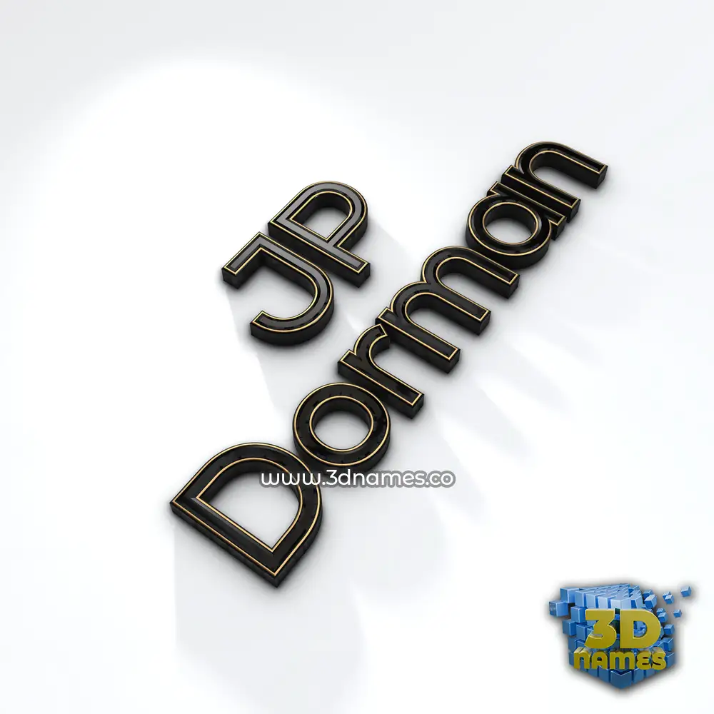 jp dorman in Black'n'White style - 3D name wallpaper