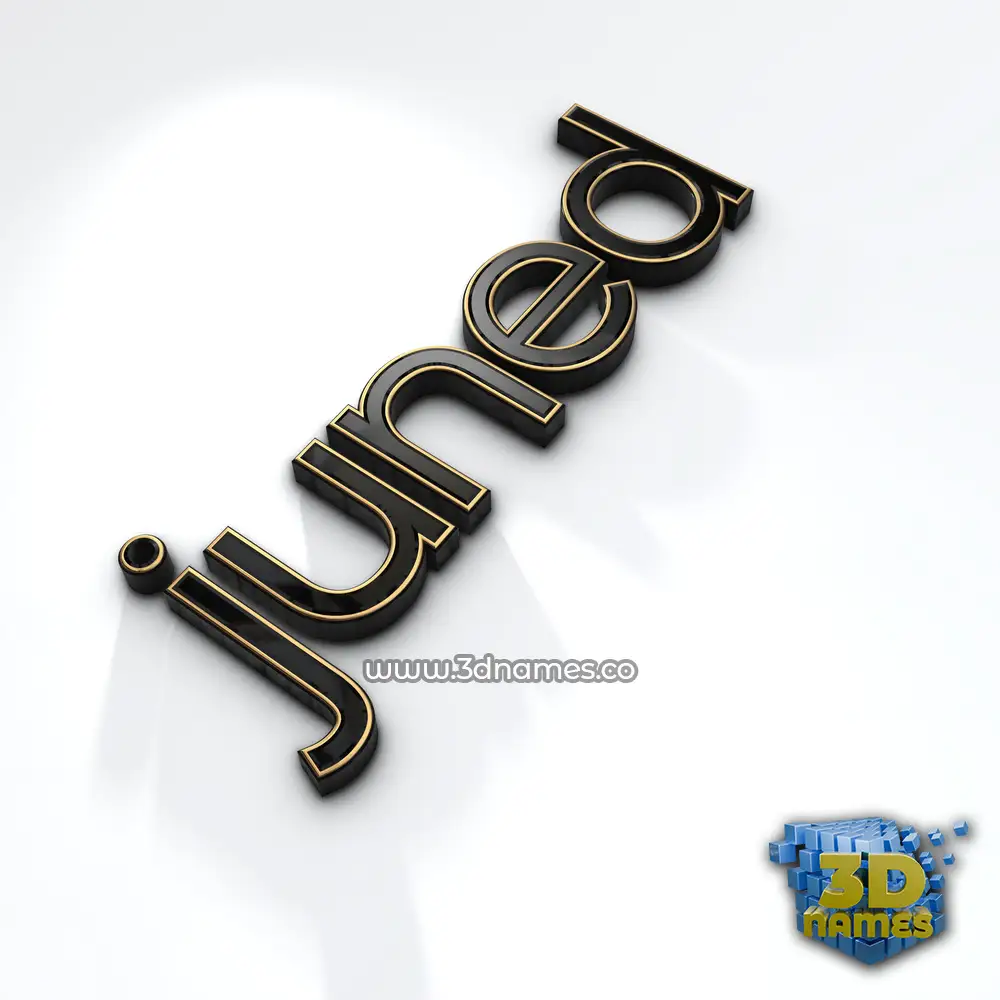 juned in Black'n'White style - 3D name wallpaper