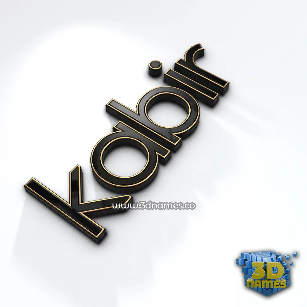 kabir in Black'n'White style - 3D name wallpaper