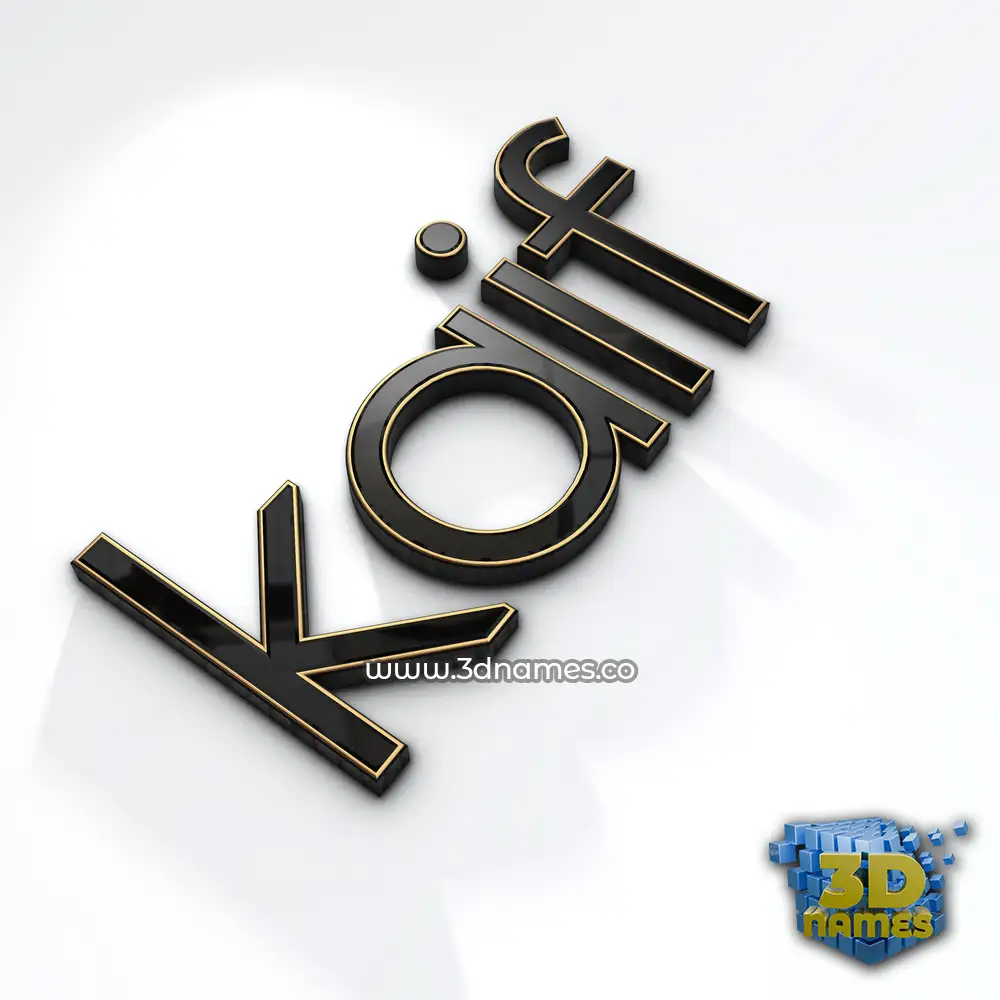 kaif in Black'n'White style - 3D name wallpaper