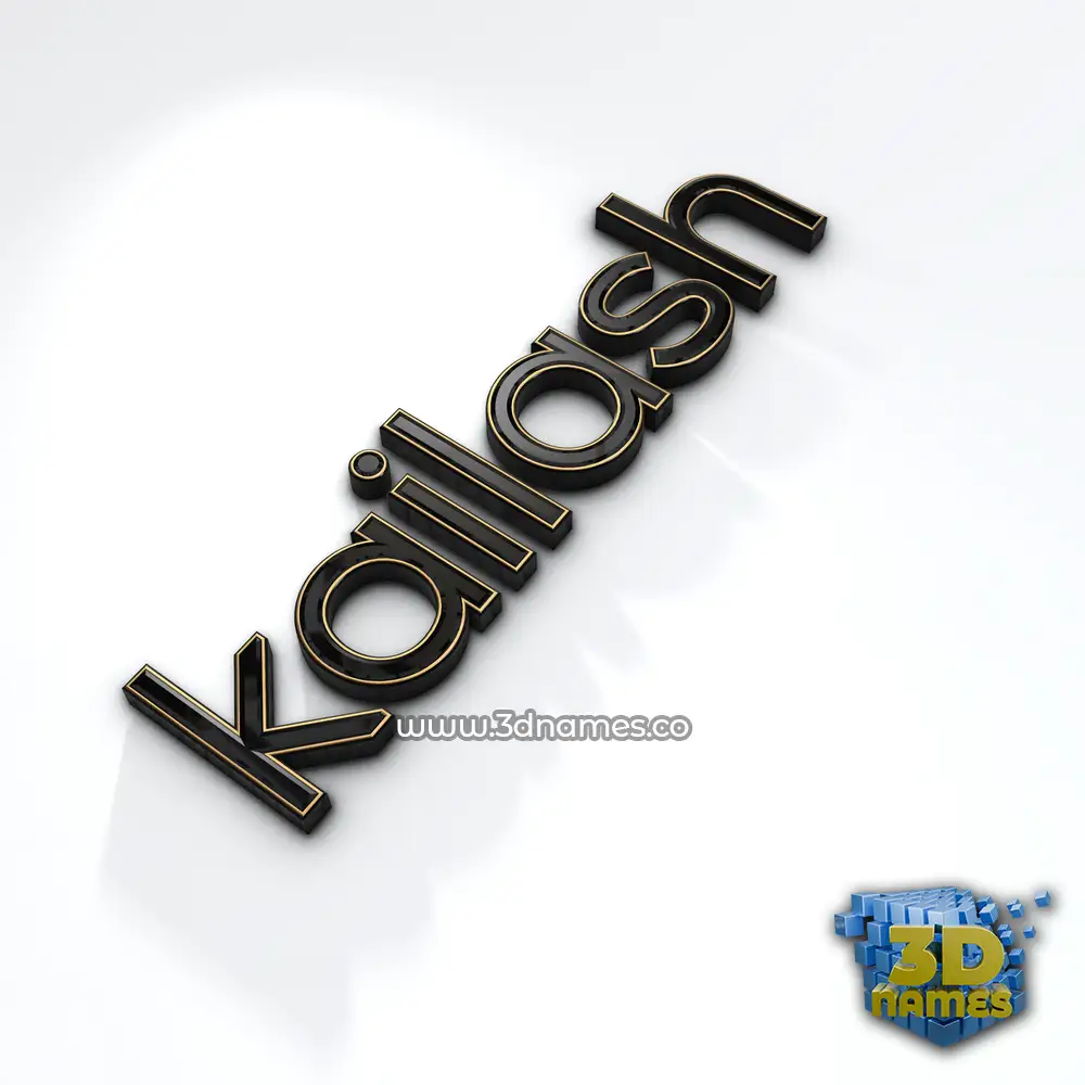 kailash in Black'n'White style - 3D name wallpaper
