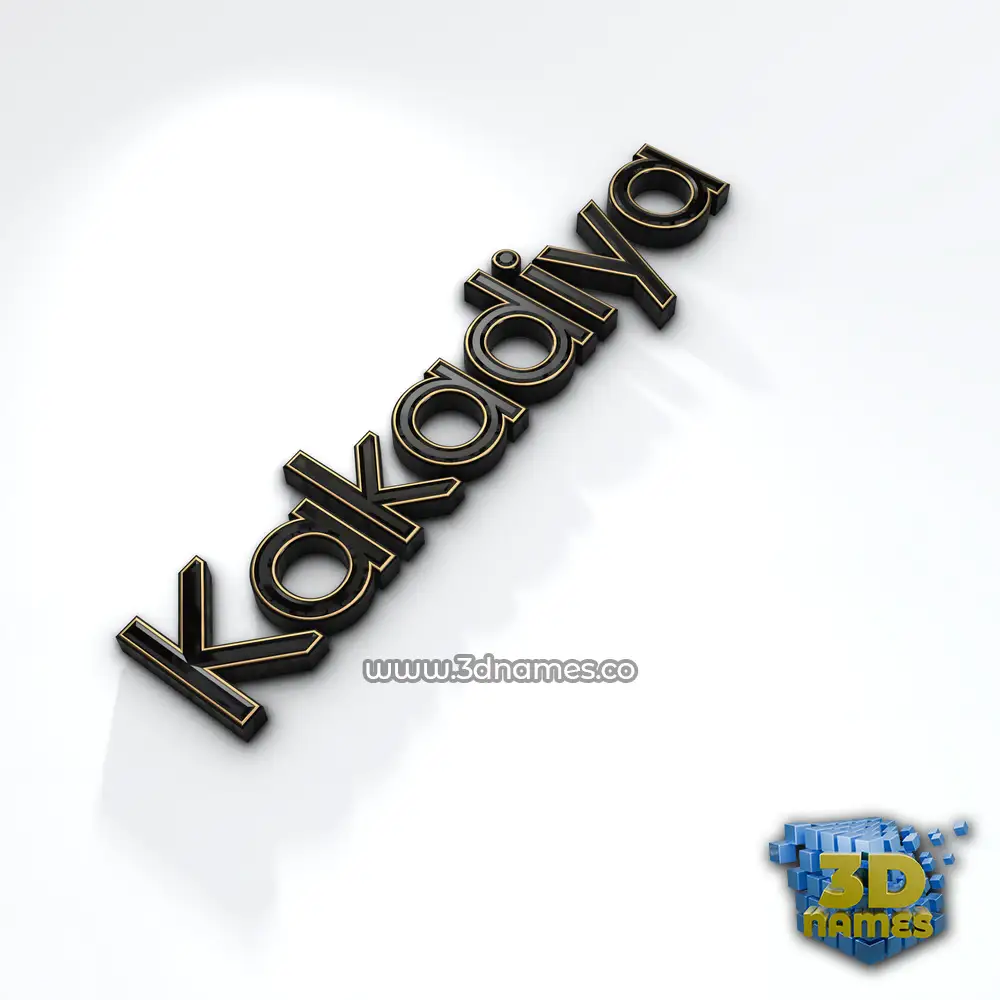 kakadiya in Black'n'White style - 3D name wallpaper
