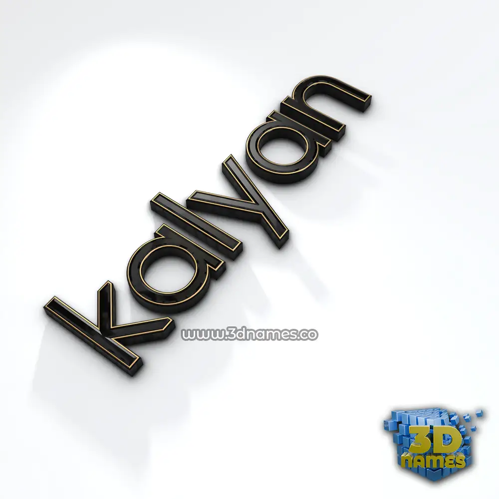 kalyan in Black'n'White style - 3D name wallpaper