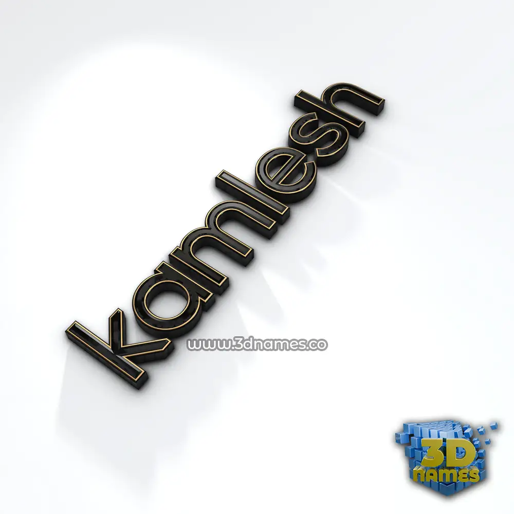 kamlesh in Black'n'White style - 3D name wallpaper
