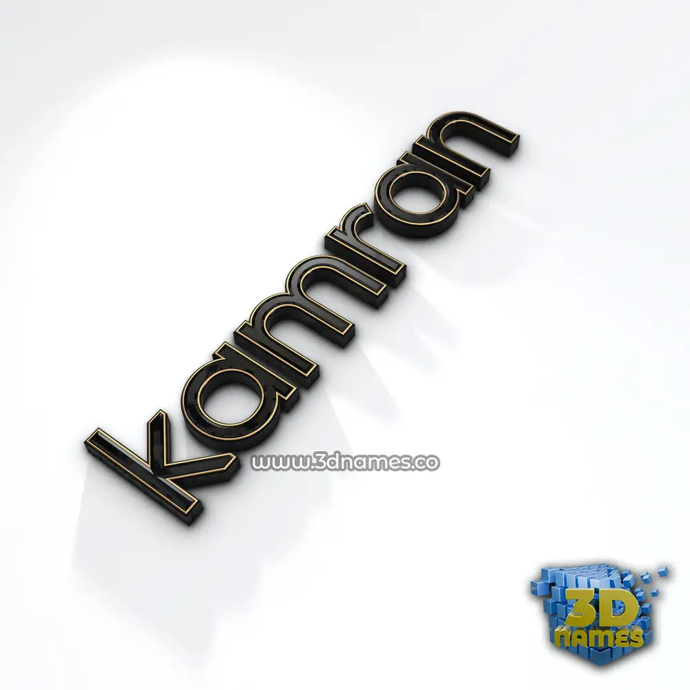kamran in Black'n'White style - 3D name wallpaper
