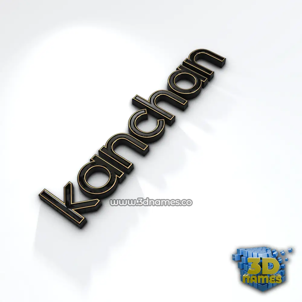kanchan in Black'n'White style - 3D name wallpaper