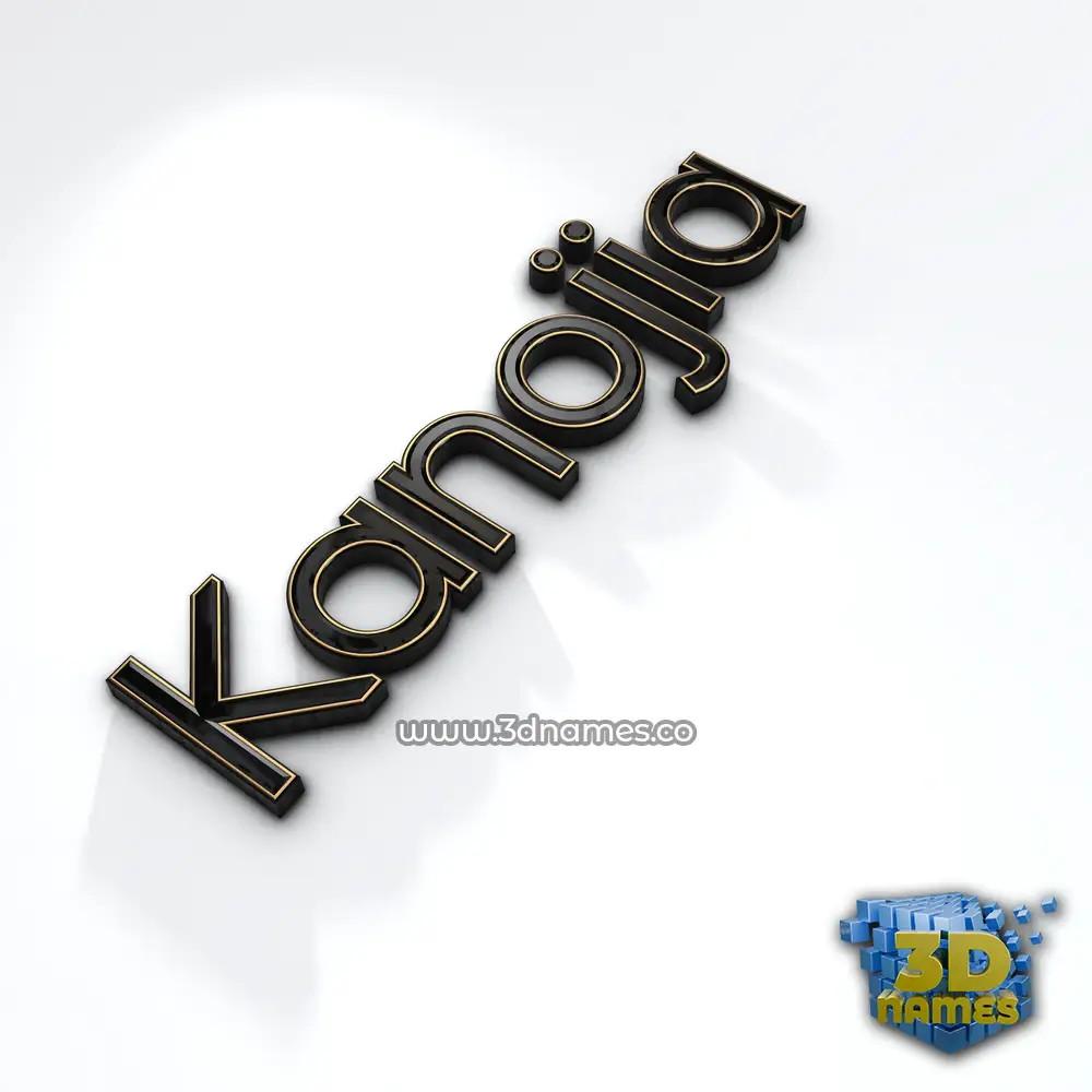 kanojia in Black'n'White style - 3D name wallpaper