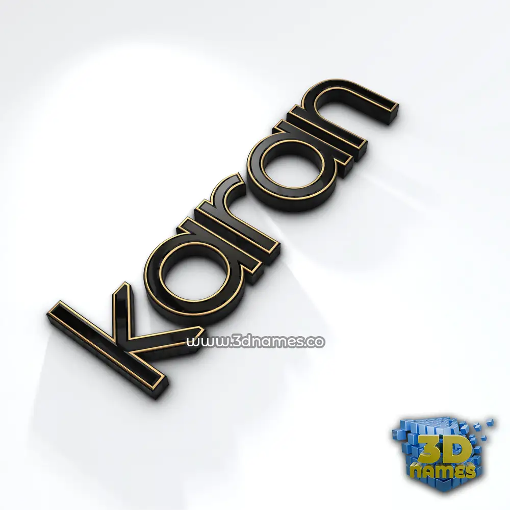 karan in Black'n'White style - 3D name wallpaper