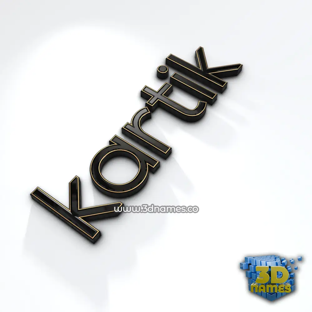kartik in Black'n'White style - 3D name wallpaper