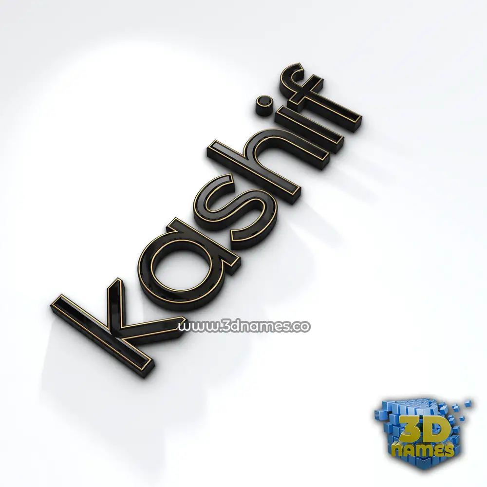 kashif in Black'n'White style - 3D name wallpaper
