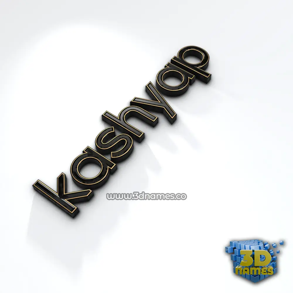 kashyap in Black'n'White style - 3D name wallpaper
