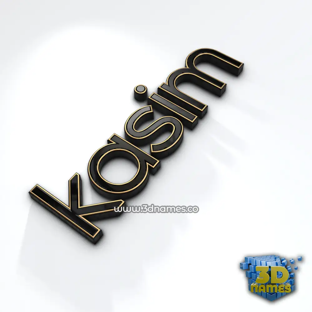 kasim in Black'n'White style - 3D name wallpaper