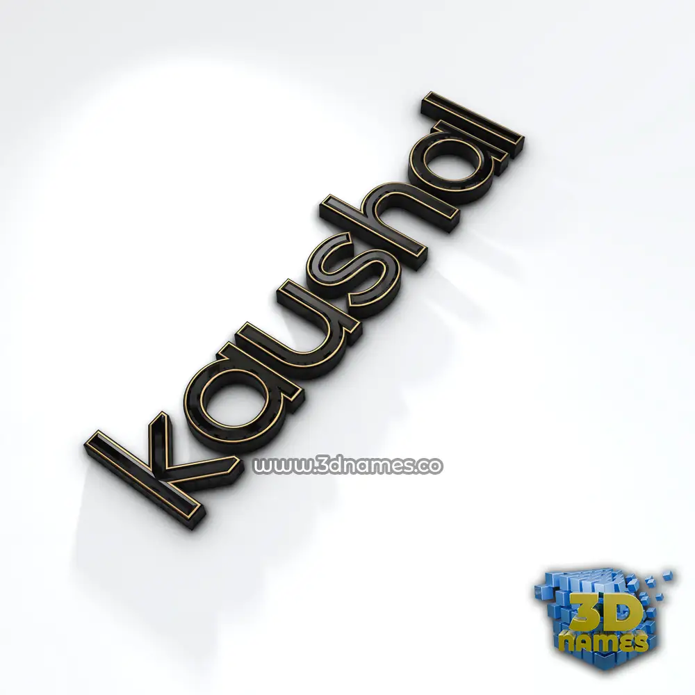 kaushal in Black'n'White style - 3D name wallpaper