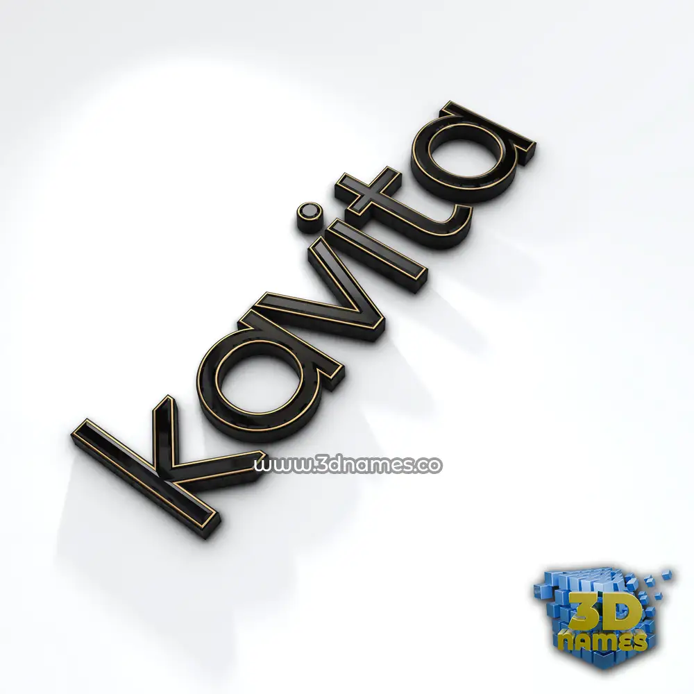 kavita in Black'n'White style - 3D name wallpaper