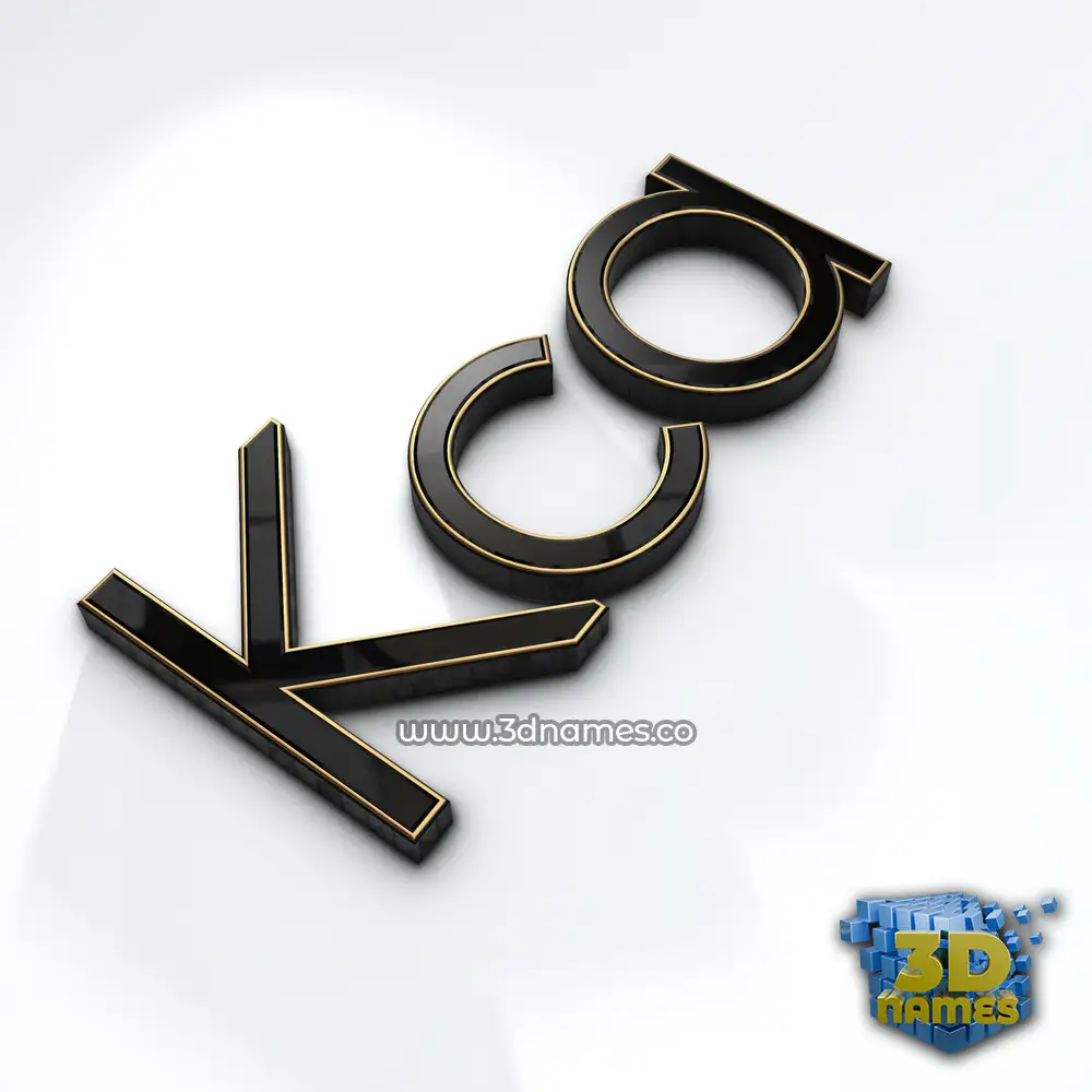 kca in Black'n'White style - 3D name wallpaper