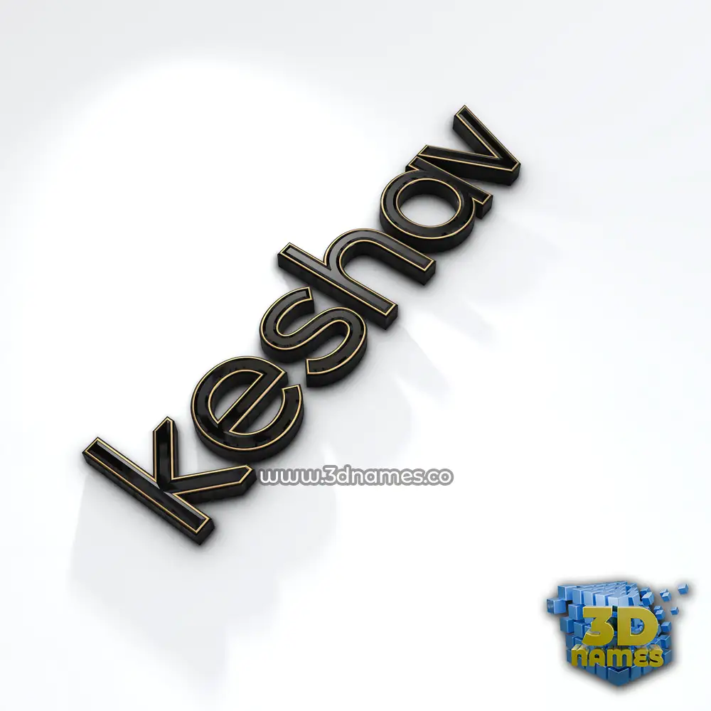 keshav in Black'n'White style - 3D name wallpaper