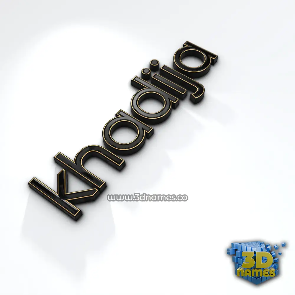 khadija in Black'n'White style - 3D name wallpaper
