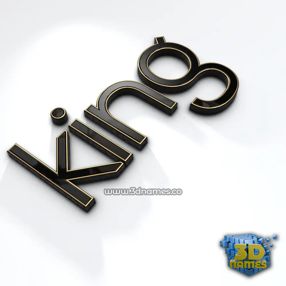 king in Black'n'White style - 3D name wallpaper