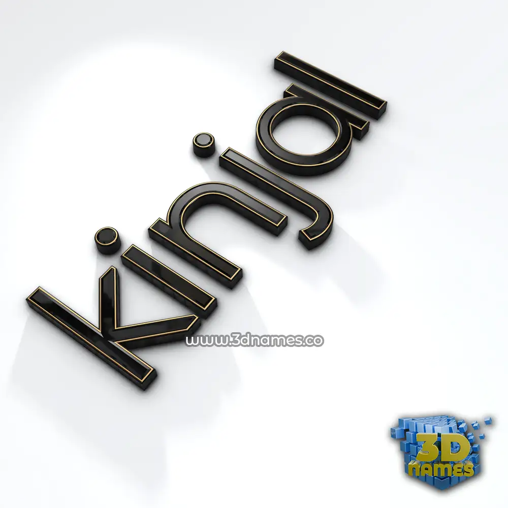 kinjal in Black'n'White style - 3D name wallpaper