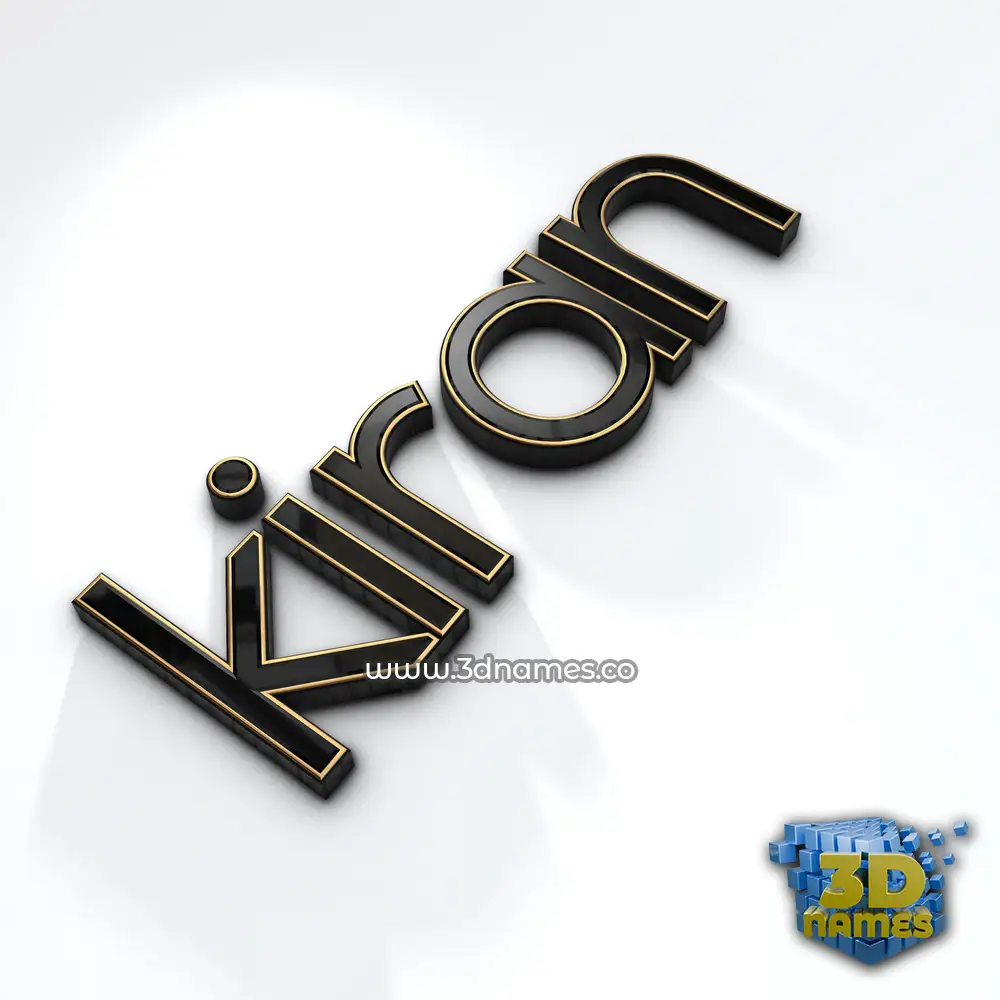 kiran in Black'n'White style - 3D name wallpaper