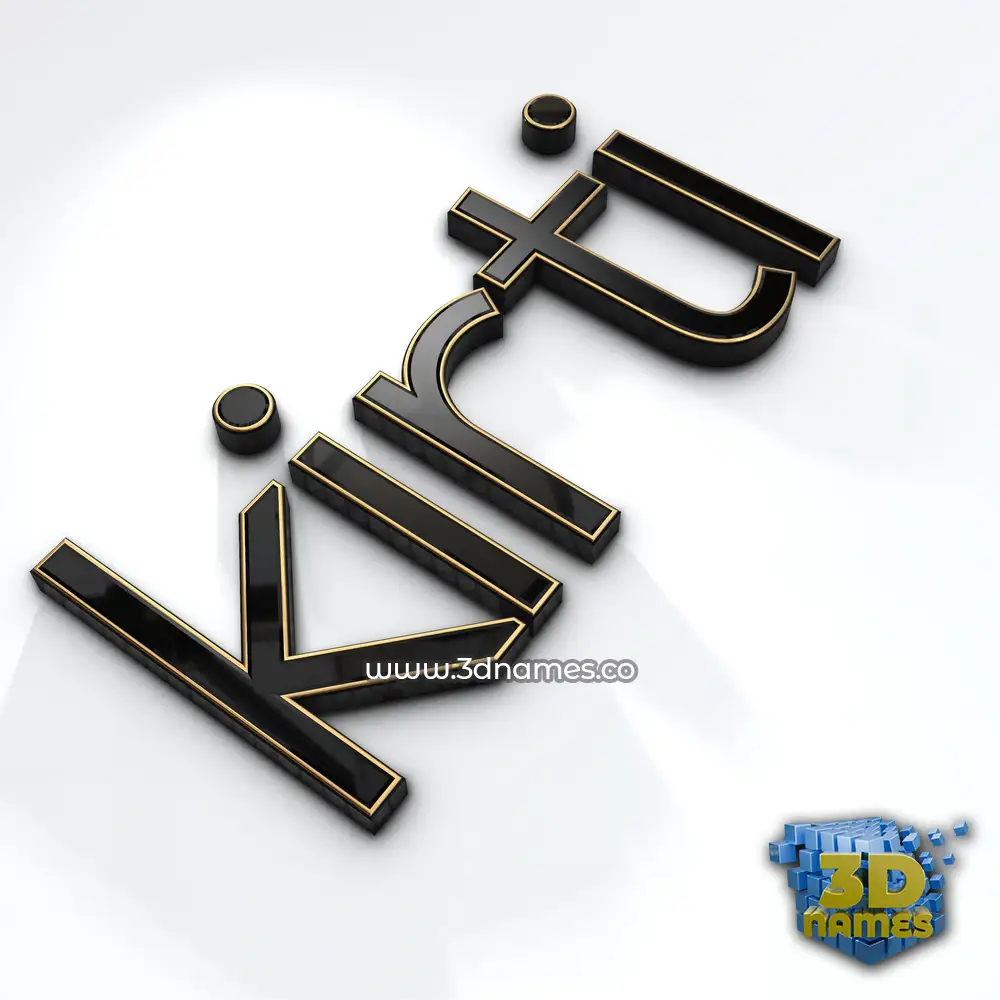 kirti in Black'n'White style - 3D name wallpaper