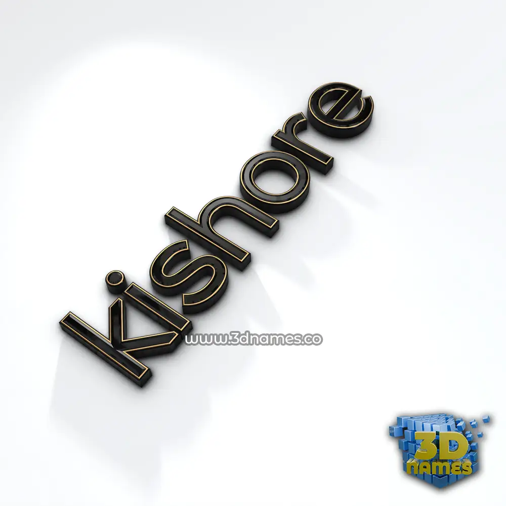 kishore in Black'n'White style - 3D name wallpaper