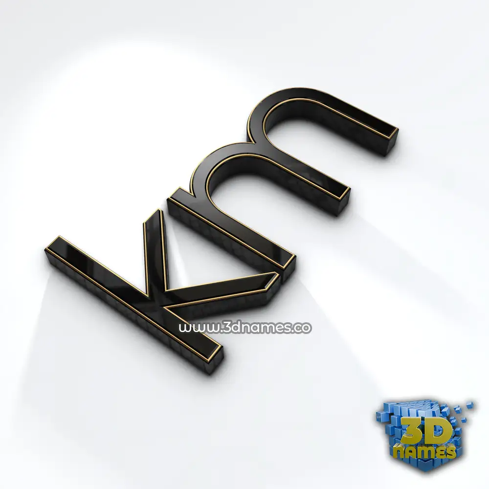 km in Black'n'White style - 3D name wallpaper