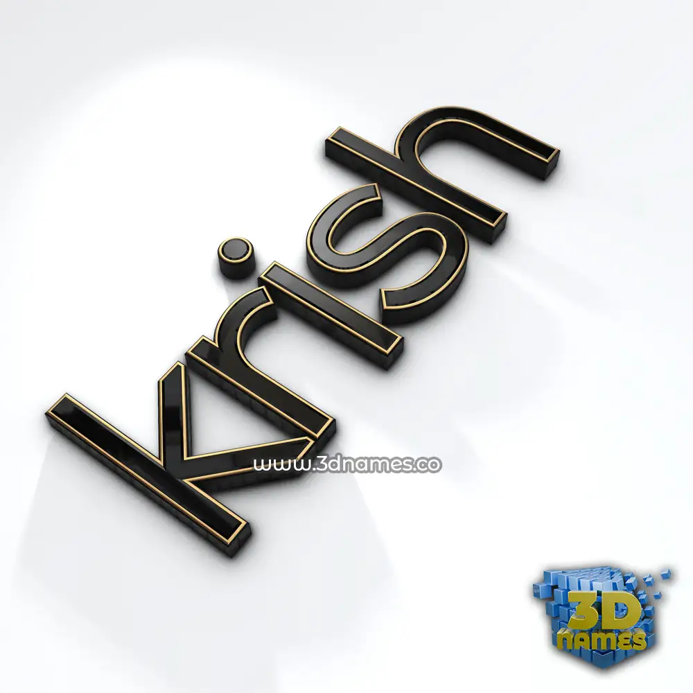 krish in Black'n'White style - 3D name wallpaper
