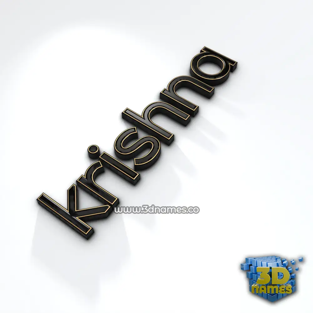 krishna in Black'n'White style - 3D name wallpaper