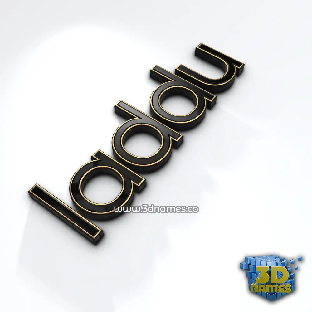 laddu in Black'n'White style - 3D name wallpaper