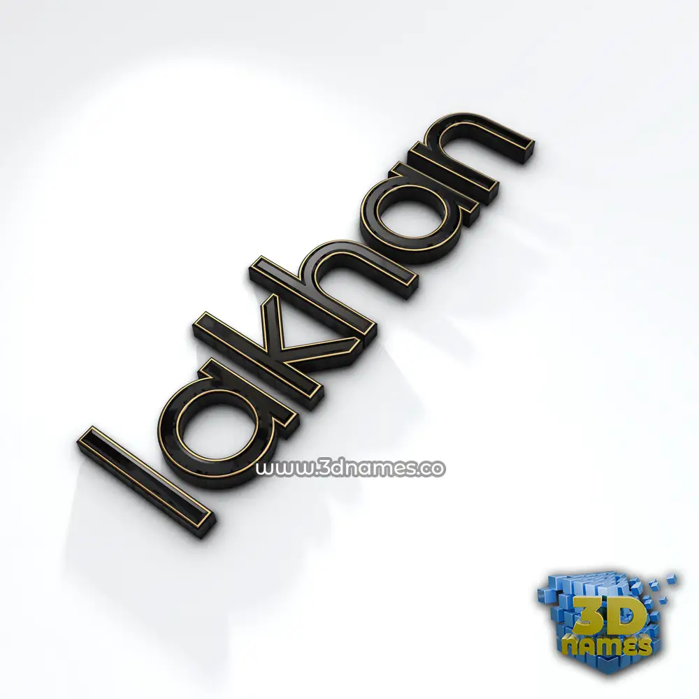 lakhan in Black'n'White style - 3D name wallpaper
