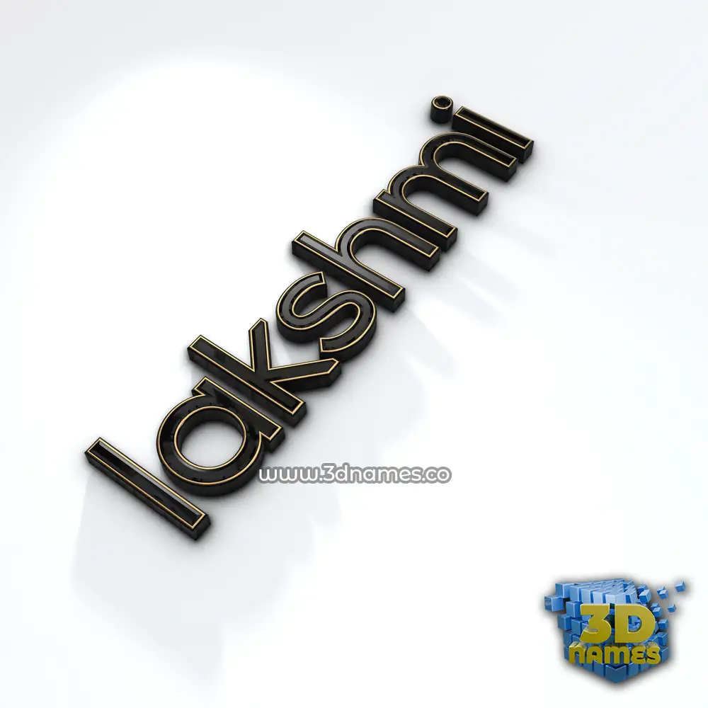 lakshmi in Black'n'White style - 3D name wallpaper