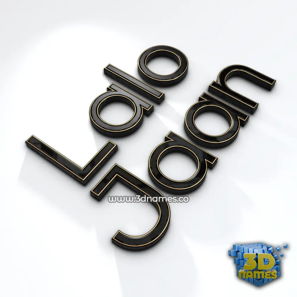 lalo jaan in Black'n'White style - 3D name wallpaper