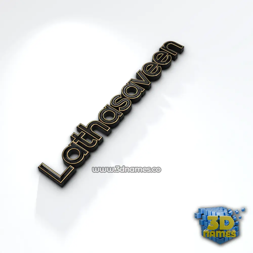 lathasaveen in Black'n'White style - 3D name wallpaper