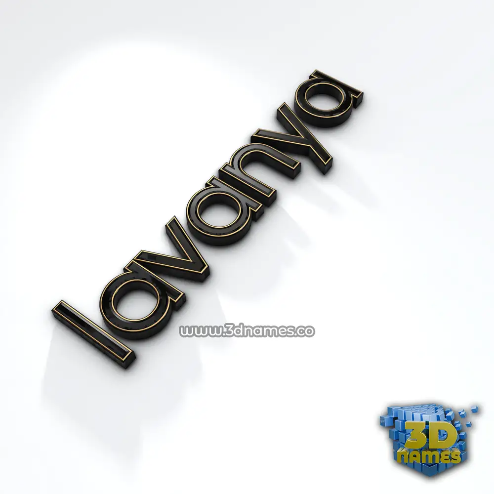 lavanya in Black'n'White style - 3D name wallpaper