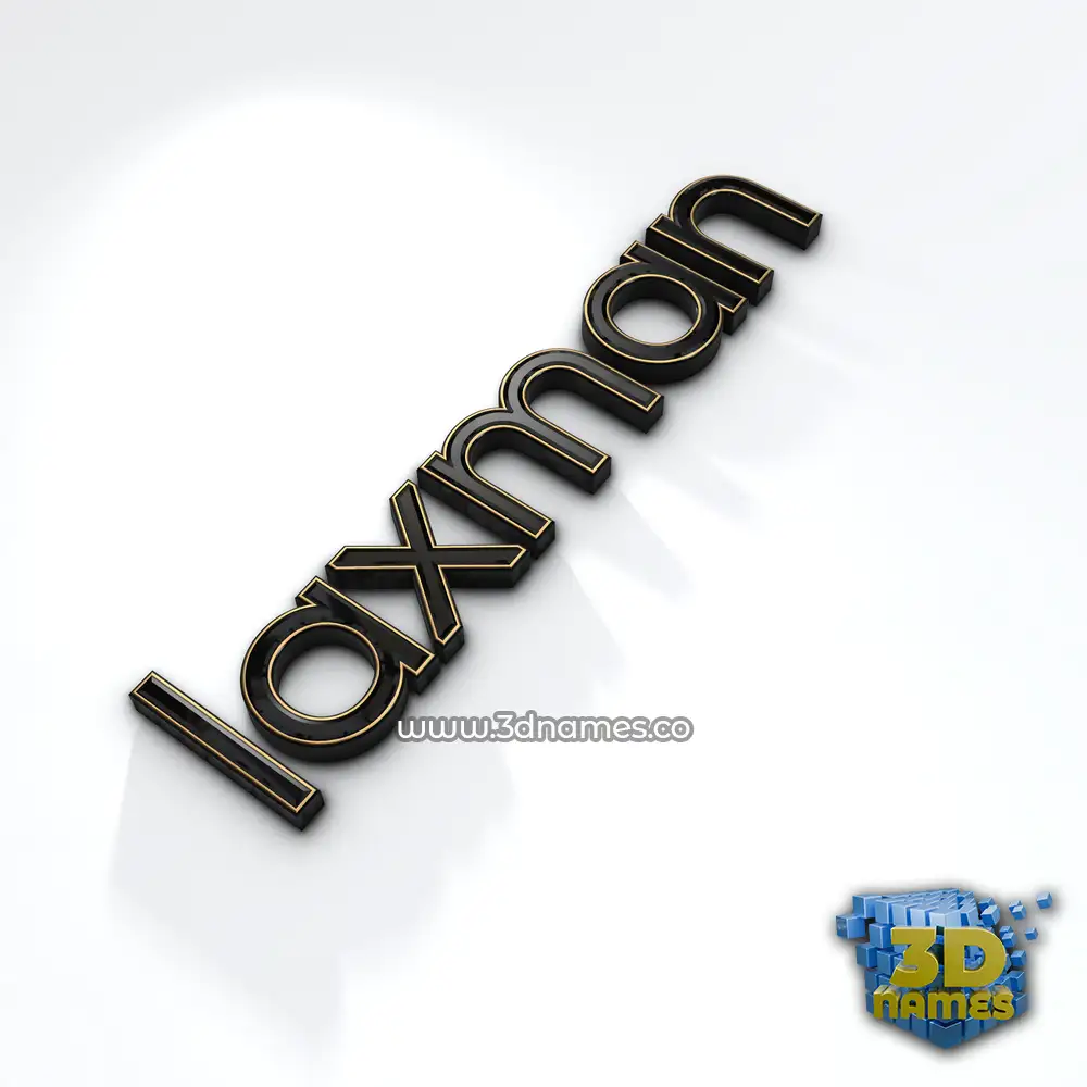 laxman in Black'n'White style - 3D name wallpaper