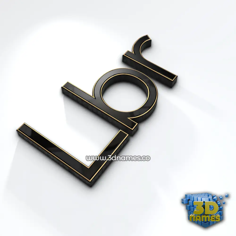 lbr in Black'n'White style - 3D name wallpaper