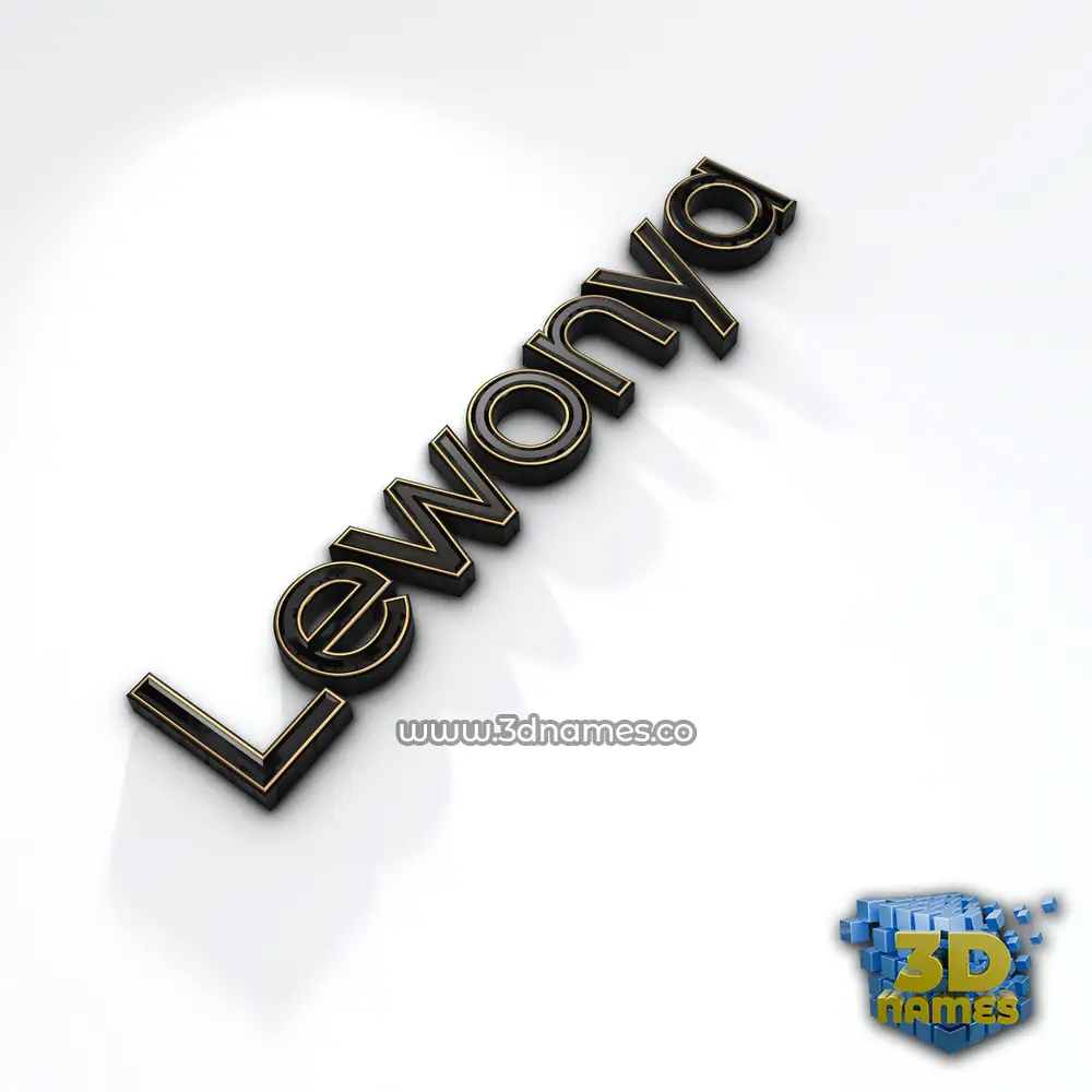 lewonya in Black'n'White style - 3D name wallpaper