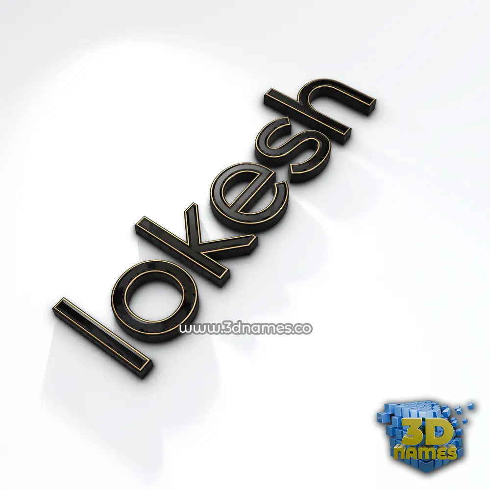 lokesh in Black'n'White style - 3D name wallpaper